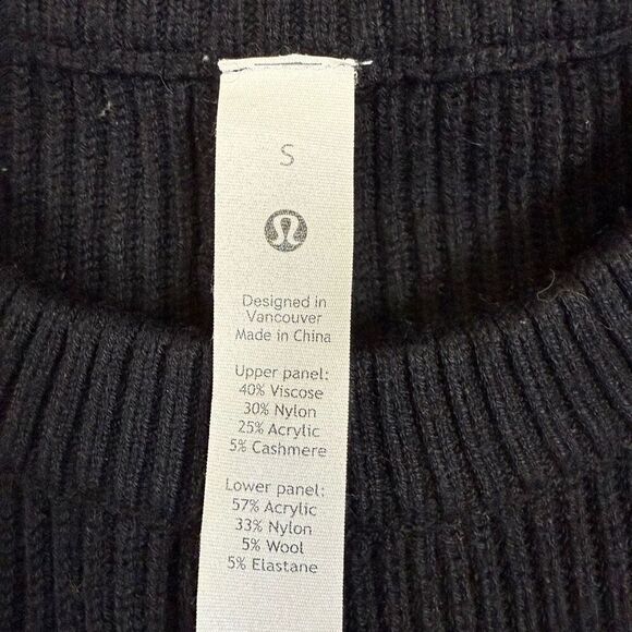Lululemon Restful Intention Sweater Size S Black Heathered Core Dark Grey 25632 - Picture 2 of 8
